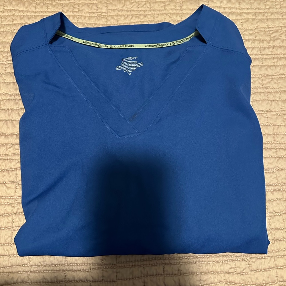 Blue scrub top size 3X